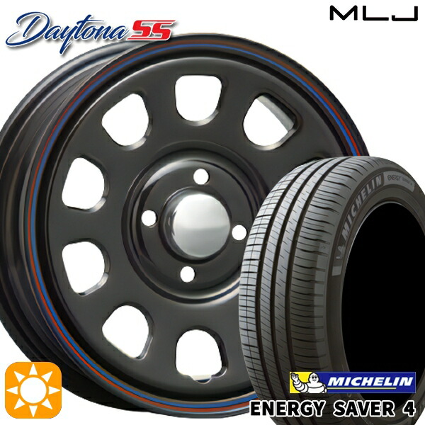 【取付対象】165/65R14 83H XL ミシュラン エナジーセイバー4 MLJ デイトナ SS ブラック 14インチ 5.0J 4H100 サマータイヤホイールセット |トレッド新横浜師岡店