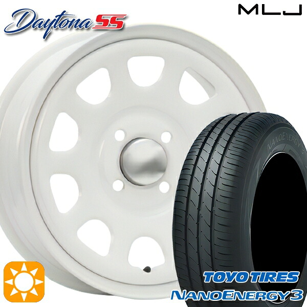 【取付対象】エブリィワゴン 165/60R14 75H トーヨー ナノエナジー3 MLJ デイトナ SS オールホワイト 14インチ 5.0J 4H100 サマータイヤホイールセット |トレッド新横浜師岡店
