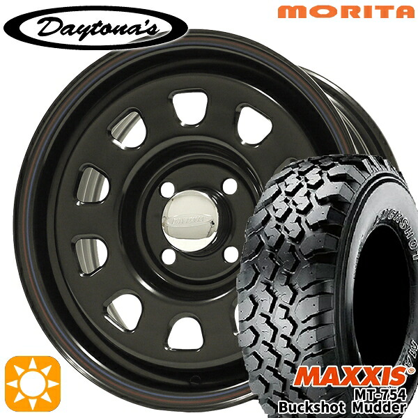 【取付対象】プロボックス 195R14 8PR マキシス バックショットマッダー MT754 MRT DAYTONA'S デイトナズ ブラック 14インチ 6.0J 4H100 サマータイヤホイールセット ｜トレッド新横浜師岡店