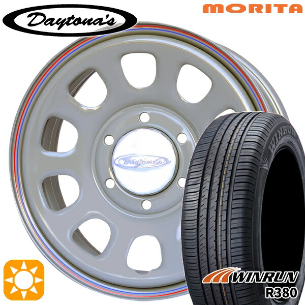 【取付対象】200系ハイエース 215/60R17 96V ウィンラン R380 MRT DAYTONA'S デイトナズ グレー 17インチ 6.5J 6H139.7 サマータイヤホイールセット