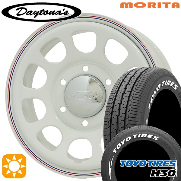 【取付対象】200系ハイエース 215/60R17 109/107R トーヨー H30 ホワイトレター MRT DAYTONA'S デイトナズ ホワイト 17インチ 6.5J 6H139.7 サマータイヤホイールセット 75,185円