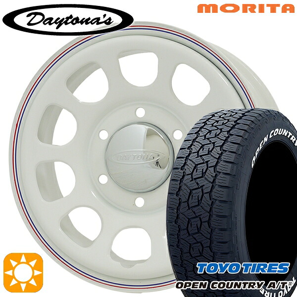 【取付対象】200系ハイエース 215/60R17 109/107R トーヨー オープンカントリーA/T3 ホワイトレター MRT DAYTONA'S デイトナズ ホワイト 17インチ 6.5J 6H139.7 サマータイヤホイールセット ｜トレッド新横浜師岡店