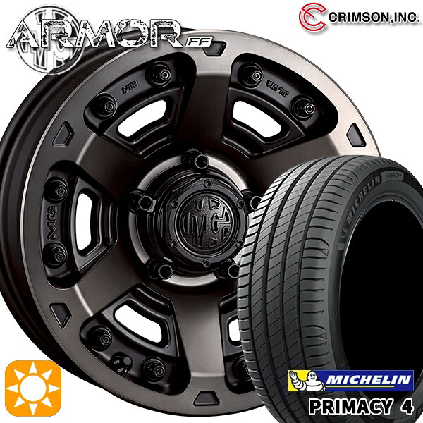 【取付対象】195/60R16 93V XL ミシュラン プライマシー4 クリムソン MGアーマー MBC 16インチ 7.0J 5H114.3 サマータイヤホイールセット