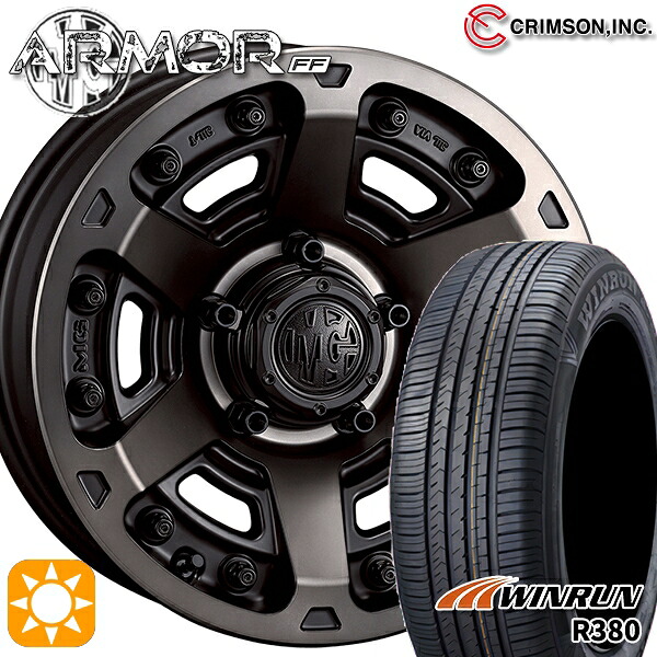 【取付対象】205/65R16 95H ウィンラン R380 クリムソン MGアーマー MBC 16インチ 7.0J 5H114.3 サマータイヤホイールセット ｜トレッド新横浜師岡店