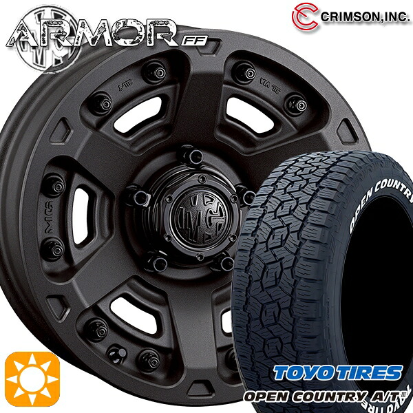 【取付対象】225/65R17 102H トーヨー オープンカントリーA/T3 ホワイトレター クリムソン MGアーマー SB 17インチ 7.0J 5H114.3 サマータイヤホイールセット