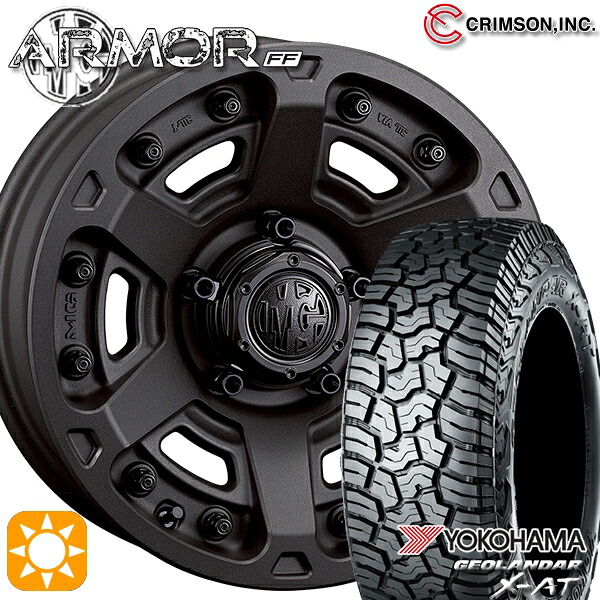【取付対象】ジムニー 215/70R16 100/97Q ヨコハマ ジオランダー X-AT G016 クリムソン MGアーマー SB 16インチ 5.5J 5H139.7 サマータイヤホイールセット ｜トレッド新横浜師岡店
