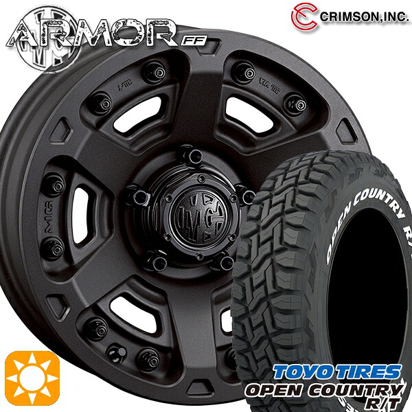 【取付対象】ジムニーシエラ 185/85R16 105/103N LT トーヨー オープンカントリー R/T クリムソン MGアーマー SB 16インチ 6.0J 5H139.7 サマータイヤホイールセット