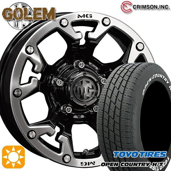【取付対象】215/70R16 100H トーヨー オープンカントリー H/T2 WL クリムソン MG ゴーレム ブラックマシニングリップ 16インチ 7.0J 5H114.3 サマータイヤホイールセット |トレッド新横浜師岡店