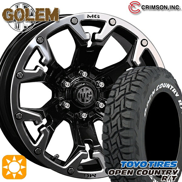 【取付対象】265/65R17 112Q トーヨー オープンカントリー R/T ホワイトレター クリムソン MG ゴーレム ブラックマシニングリップ 17インチ 8.0J 6H139.7 サマータイヤホイールセット ｜トレッド新横浜師岡店