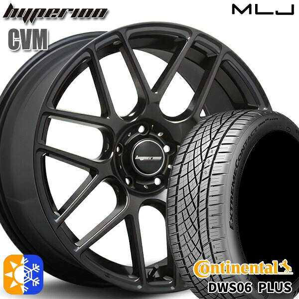 225/40R19 93Y XL コンチネンタル DWS06+ MLJ ハイペリオン CVM ハーフグロスブラック 19インチ 8.5J 5H114.3 オールシーズンタイヤホイールセット
