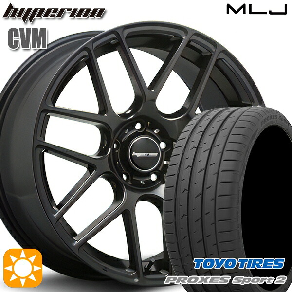 【取付対象】225/35R19 88Y XL トーヨー プロクセススポーツ2 MLJ ハイペリオン CVM ハーフグロスブラック 19インチ 8.5J 5H114.3 サマータイヤホイールセット