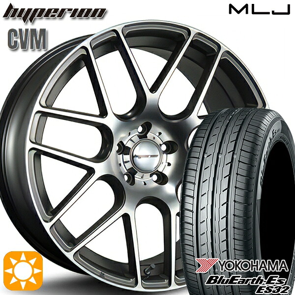 【取付対象】アルファード ヴェルファイア 245/40R19 94W ヨコハマ ブルーアース ES32 MLJ ハイペリオン CVM ダイヤカット/アッシュグレー 19インチ 8.5J 5H114.3 サマータイヤホイールセット ｜トレッド新横浜師岡店