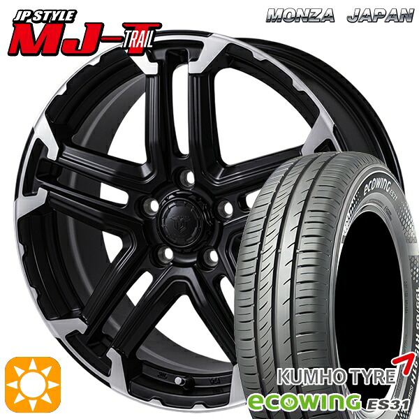 【取付対象】170シエンタ 185/60R15 84H クムホ エコウィング ES31 モンツァ JPスタイル MJ-T MJトレイル 15インチ 6.0J 5H100 +41 サマータイヤホイールセット |トレッド新横浜師岡店