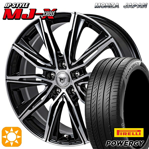 【取付対象】カムリ ヴェゼル 215/55R17 98W XL ピレリ パワジー モンツァ JPスタイル MJ-X MJクロス 17インチ 7.0J 5H114.3 サマータイヤホイールセット |トレッド新横浜師岡店