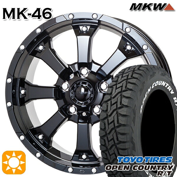 【取付対象】JEEPラングラー 265/65R17 112Q トーヨー オープンカントリー R/T ホワイトレター MKW MK-46 17インチ 7.5J 5H127 サマータイヤホイールセット