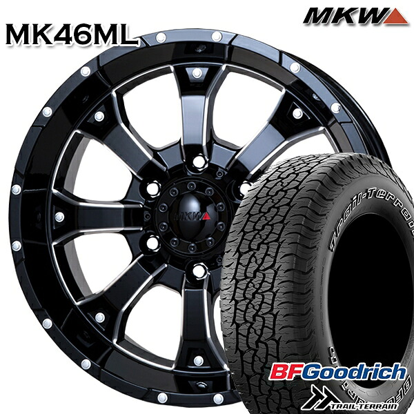 【取付対象】265/65R17 112T ORWL BFグッドリッチ トレールテレーン MKW MK-46 M/L+ ミルドブラック 17インチ 8.0J 6H139.7 サマータイヤホイールセット