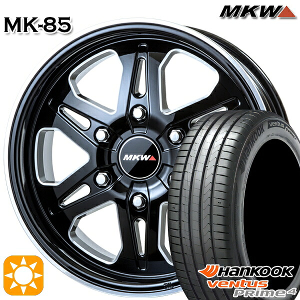 【取付対象】215/60R17 96V ハンコック veNtus PRime4 K135A MKW MK-85 ミルドマシンブラック 17インチ 6.5J 6H139.7 サマータイヤホイールセット 98,945円