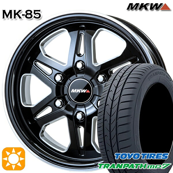 【取付対象】215/60R17 96H トーヨー トランパス mp7 MKW MK-85 ミルドマシンブラック 17インチ 6.5J 6H139.7 サマータイヤホイールセット ｜トレッド新横浜師岡店