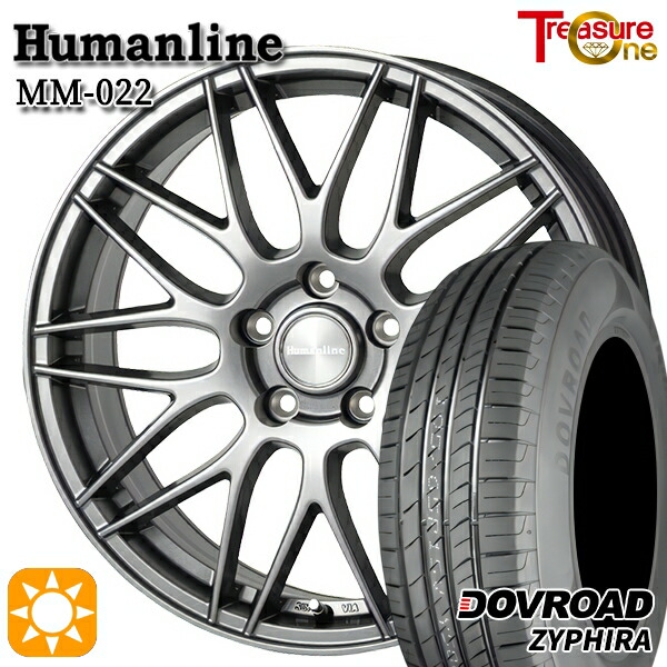 【取付対象】ライズHB ロッキーHB 205/60R16 92V DOVROAD ザイファイラ トレジャーワン ヒューマンライン MM022 ダークグレー 16インチ 6.5J 5H100 サマータイヤホイールセット ｜トレッド新横浜師岡店
