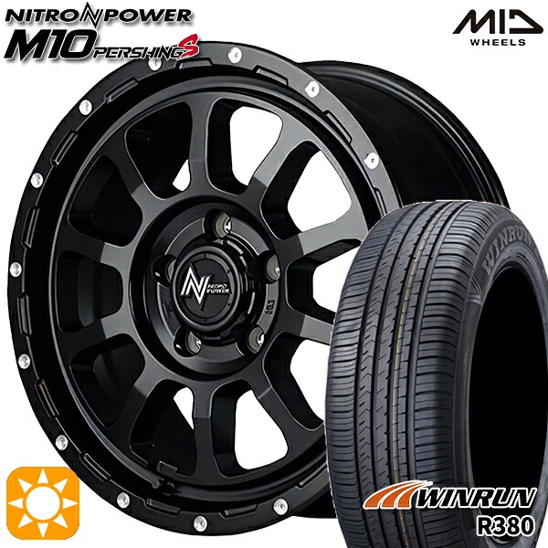 【取付対象】ヤリスクロス 205/65R16 95H ウィンラン R380 MID ナイトロパワー M10パーシングS セミグロスブラック/マシニング 16インチ 7.0J 5H114.3 サマータイヤホイールセット |トレッド新横浜師岡店