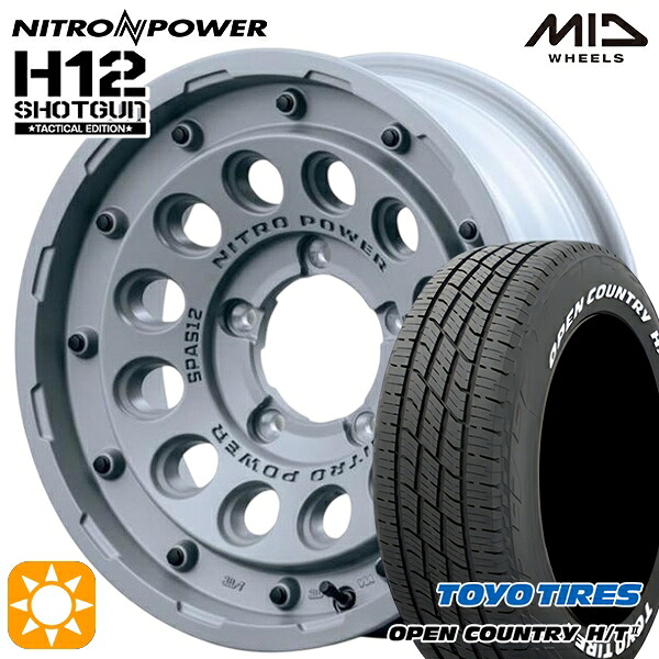 【取付対象】ジムニーシエラ ノマド 215/70R16 100H トーヨー オープンカントリー H/T2 WL MID ナイトロパワー H12ショットガン タクティカルエディション SGK 16インチ 6.5J 5H114.3 サマータイヤホイールセット