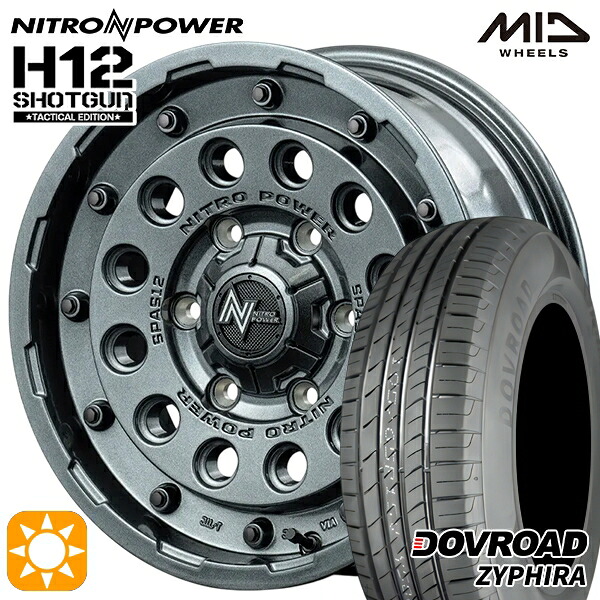 【取付対象】215/65R16 98H DOVROAD ザイファイラ MID ナイトロパワー H12ショットガン タクティカルエディション GMS 16インチ 7.0J 5H114.3+40 サマータイヤホイールセット
