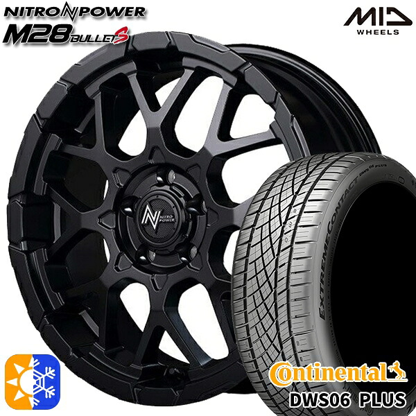 235/55R18 100W コンチネンタル DWS06+ SUV MID ナイトロパワー M28バレットS セミグロスブラック 18インチ 7.0J 5H114.3 オールシーズンタイヤホイールセット |トレッド新横浜師岡店