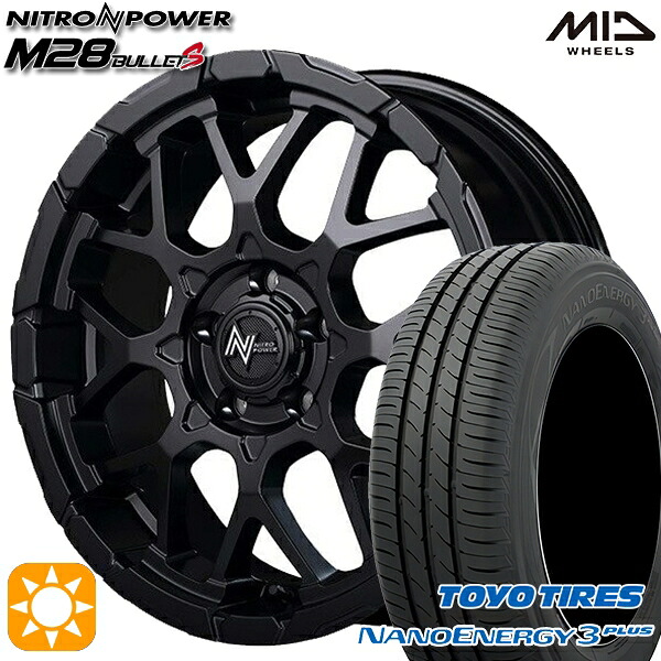 【取付対象】ヤリスクロス 205/65R16 95H トーヨー ナノエナジー3プラス MID ナイトロパワー M28バレットS セミグロスブラック 16インチ 7.0J 5H114.3 サマータイヤホイールセット |トレッド新横浜師岡店