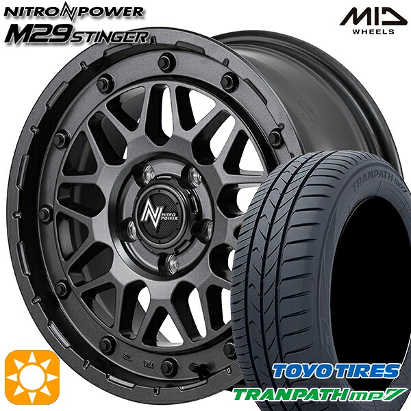 【取付対象】215/60R17 96H トーヨー トランパス mp7 MID ナイトロパワー M29 スティンガー バレルブラック 17インチ 7.0J 5H114.3 サマータイヤホイールセット |トレッド新横浜師岡店