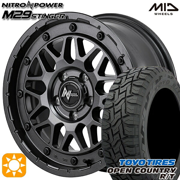 【取付対象】225/65R17 102Q トーヨー オープンカントリー R/T MID ナイトロパワー M29 スティンガー バレルブラック 17インチ 7.0J 5H114.3 サマータイヤホイールセット |トレッド新横浜師岡店