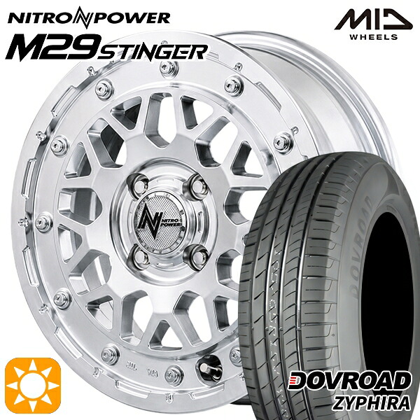 【取付対象】N-BOX ウェイク 165/55R15 75V DOVROAD ザイファイラ MID ナイトロパワー M29 スティンガー HSM 15インチ 5.0J 4H100 +48 サマータイヤホイールセット ｜トレッド新横浜師岡店