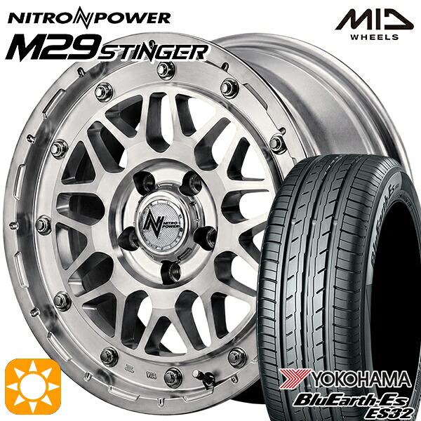 【取付対象】215/65R16 98H ヨコハマ ブルーアース ES32 MID ナイトロパワー M29 スティンガー HSM 16インチ 7.0J 5H114.3 +40 サマータイヤホイールセット |トレッド新横浜師岡店
