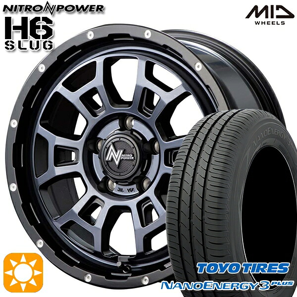 【取付対象】215/60R16 95H トーヨー ナノエナジー3プラス MID ナイトロパワー H6スラッグ ブラッククリア 16インチ 7.0J 5H114.3 サマータイヤホイールセット ｜トレッド新横浜師岡店