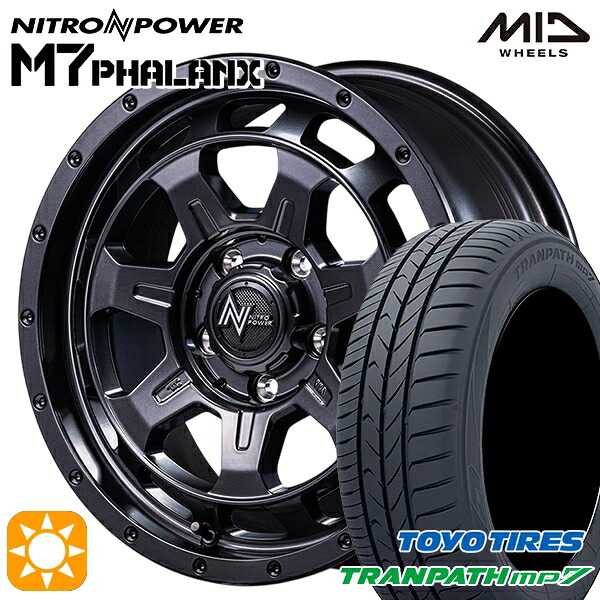 【取付対象】215/65R16 98H トーヨー トランパス mp7 MID ナイトロパワー M7ファランクス BBK 16インチ 7.0J 5H114.3+40 サマータイヤホイールセット