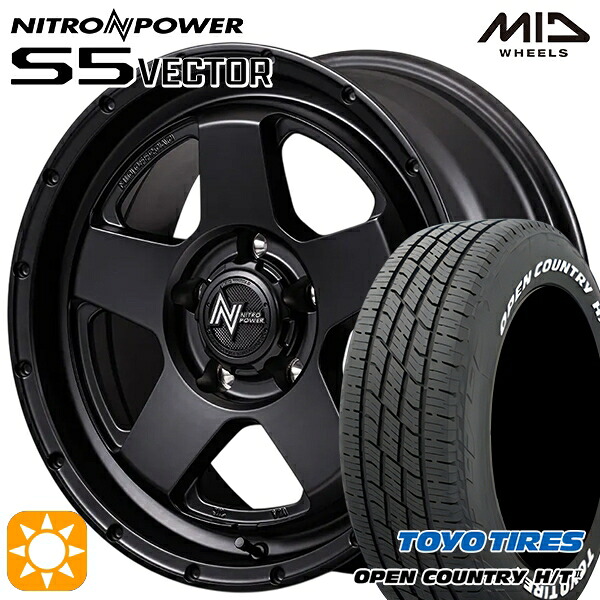 【取付対象】デリカD5 215/70R16 100H トーヨー オープンカントリー H/T2 WL MID ナイトロパワー S5ベクター BBK 16インチ 7.0J 5H114.3 サマータイヤホイールセット ｜トレッド新横浜師岡店
