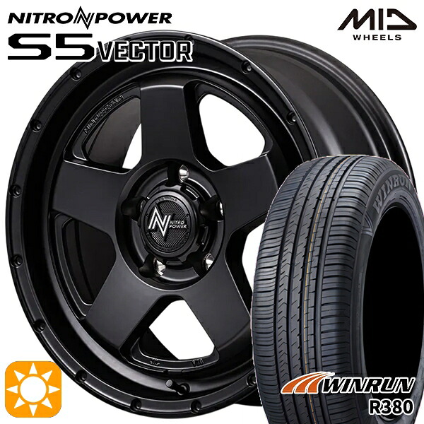【取付対象】ヤリスクロス 215/60R16 95H ウィンラン R380 MID ナイトロパワー S5ベクター BBK 16インチ 7.0J 5H114.3 サマータイヤホイールセット ｜トレッド新横浜師岡店 74,899円