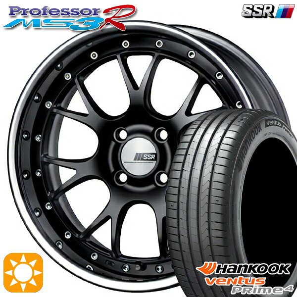【取付対象】195/50R16 88V XL ハンコック veNtus PRime4 K135 SSR プロフェッサー MS3R フラットブラック 16インチ 6.0J 4H100 サマータイヤホイールセット |トレッド新横浜師岡店