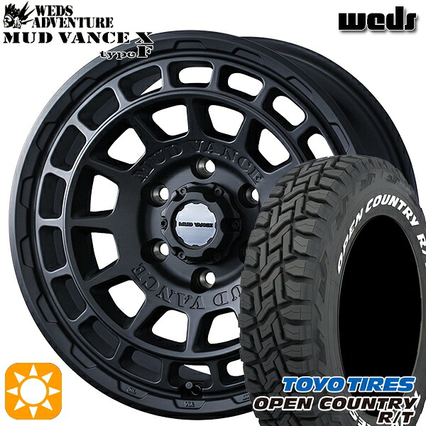 【取付対象】215/65R16C 109/107Q トーヨー オープンカントリー R/T ホワイトレター Weds マッドヴァンス X タイプF フルマットブラック 16インチ 6.5J 6H139.7 サマータイヤホイールセット ｜トレッド新横浜師岡店