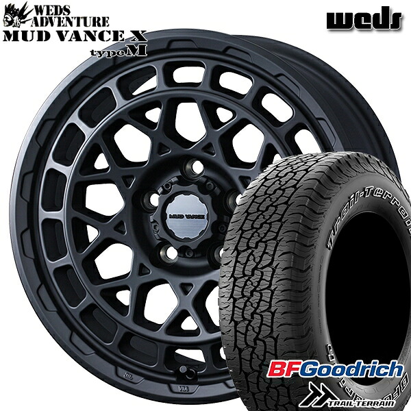 【取付対象】225/65R17 102T ORWL BFグッドリッチ トレールテレーン Weds マッドヴァンス X タイプM フルマットブラック 17インチ 7.0J 5H114.3 サマータイヤホイールセット |トレッド新横浜師岡店