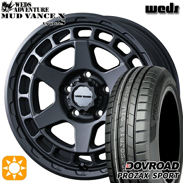 【取付対象】フォレスターSK9/SKE エクストレイル 225/55R17 101W XL DOVROAD プロザックススポーツ Weds マッドヴァンス X タイプS フルマットブラック 17インチ 7.0J 5H114.3 サマータイヤホイールセット ｜トレッド新横浜師岡店