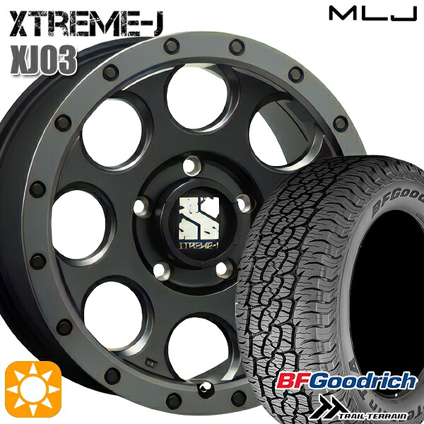 【取付対象】235/60R18 107H XL RBL BFグッドリッチ トレールテレーン MLJ エクストリームJ XJ03 フラットブラック/スモークフランジ 18インチ 8.0J 5H114.3 サマータイヤホイールセット ｜トレッド新横浜師岡店