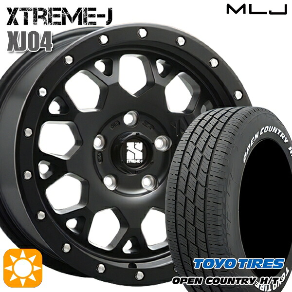 【取付対象】215/70R16 100H トーヨー オープンカントリー H/T2 WL MLJ エクストリームJ XJ04 サテンブラック 16インチ 7.0J 5H114.3 サマータイヤホイールセット ｜トレッド新横浜師岡店
