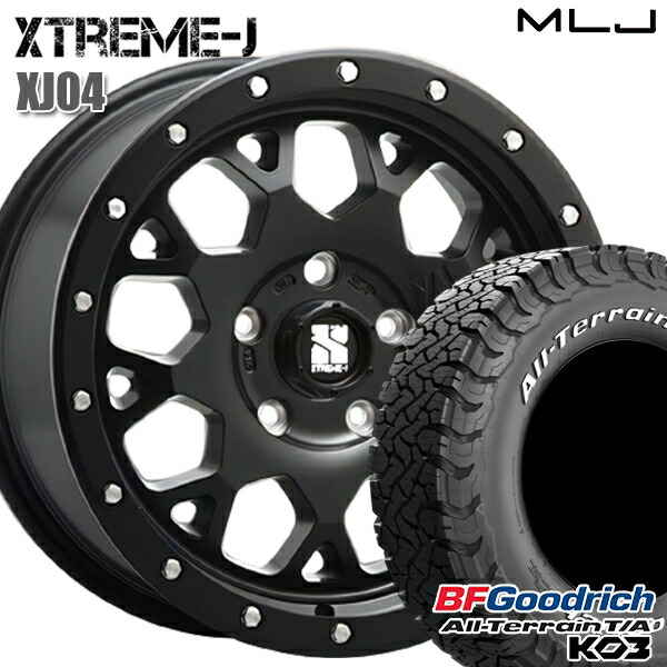 【取付対象】235/70R16 110/107S RWL BFグッドリッチ オールテレーン T/A KO3 MLJ エクストリームJ XJ04 サテンブラック 16インチ 7.0J 5H114.3 サマータイヤホイールセット
