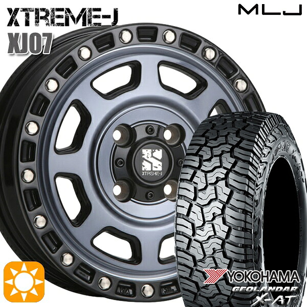 【取付対象】165/60R15 77H ヨコハマ ジオランダーX-AT G016 MLJ エクストリームJ XJ07 グロスブラック マシンインディゴ 15インチ 4.5J 4H100 サマータイヤホイールセット |トレッド新横浜師岡店