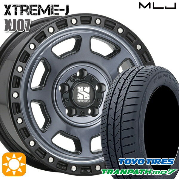 【取付対象】215/60R16 95H トーヨー トランパス mp7 MLJ エクストリームJ XJ07 グロスブラック マシンインディゴ 16インチ 7.0J 5H114.3 サマータイヤホイールセット ｜トレッド新横浜師岡店