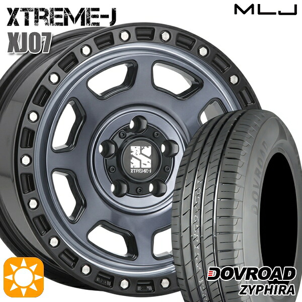 【取付対象】215/65R16 98H DOVROAD ザイファイラ MLJ エクストリームJ XJ07 グロスブラック マシンインディゴ 16インチ 7.0J 5H114.3 サマータイヤホイールセット ｜トレッド新横浜師岡店