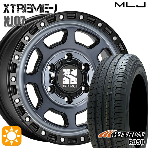 【取付対象】200系ハイエース 215/65R16 109/107T ウィンラン R350 MLJ エクストリームJ XJ07 BR 16インチ 6.5J 6H139.7+38 サマータイヤホイールセット