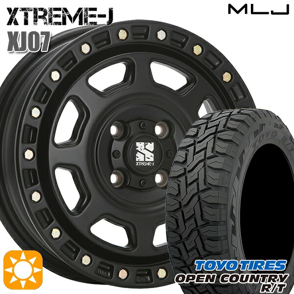 【取付対象】軽トラ 145/80R12 80/78N LT トーヨー オープンカントリー R/T MLJ エクストリームJ XJ07 サテンブラック 12インチ 4.0J 4H100 サマータイヤホイールセット