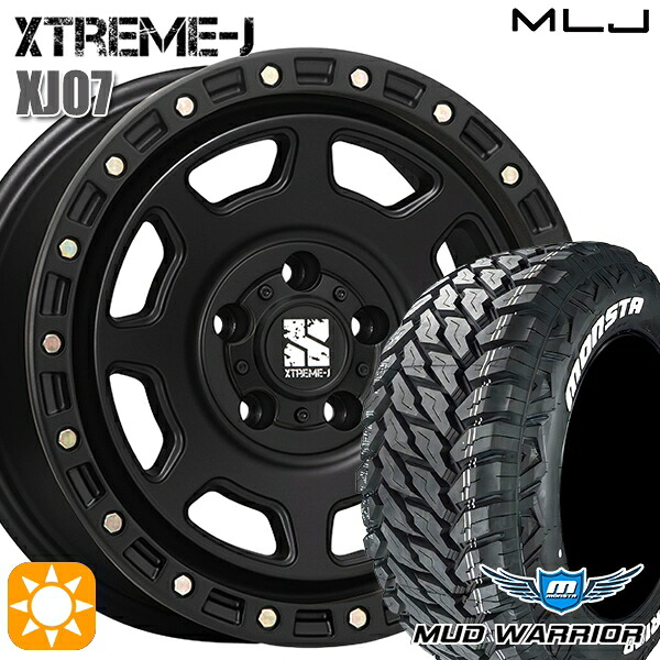 【取付対象】235/70R16 104/101Q LT RWL モンスタ マッドウォーリアー MLJ エクストリームJ XJ07 サテンブラック 16インチ 7.0J 5H114.3 サマータイヤホイールセット ｜トレッド新横浜師岡店