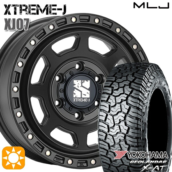 【取付対象】200系ハイエース 215/70R16 100/97Q ヨコハマ ジオランダー X-AT G016 MLJ エクストリームJ XJ07 SB 16インチ 6.5J 6H139.7+38 サマータイヤホイールセット